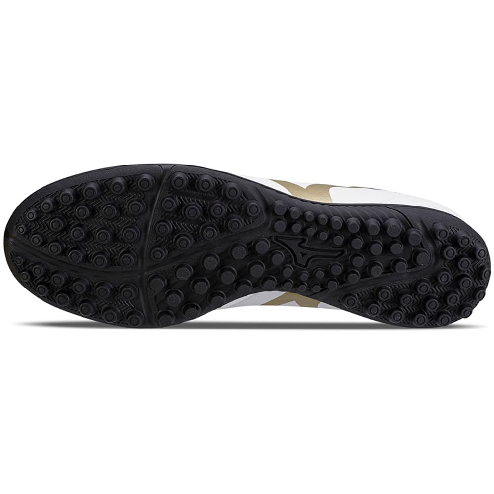 Chuteira Society Masculina Mizuno Morelia Club AS Branco/Dourado/Preto 2