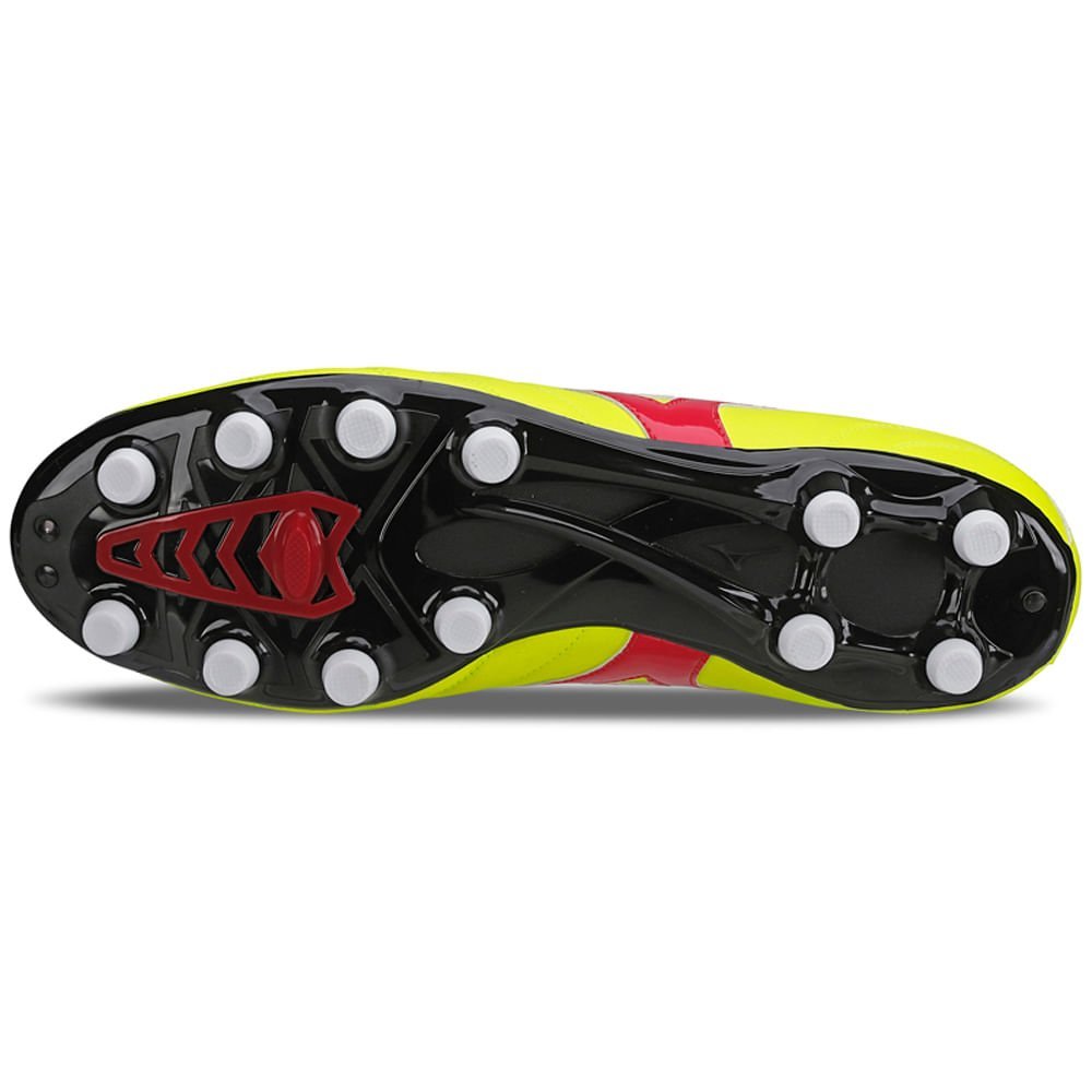 Chuteira de Campo Masculina Mizuno Morelia Classic MD Amarelo/Vermelho 2