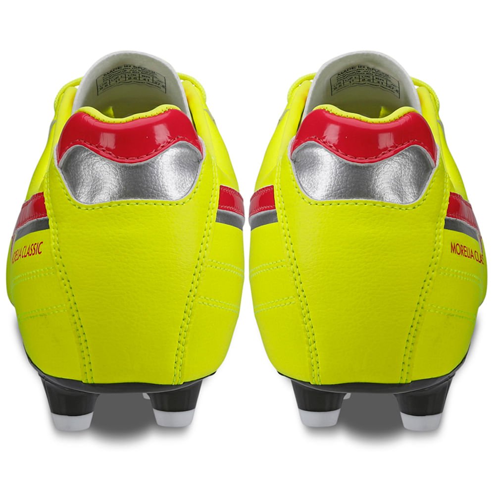 Chuteira de Campo Masculina Mizuno Morelia Classic MD Amarelo/Vermelho 3