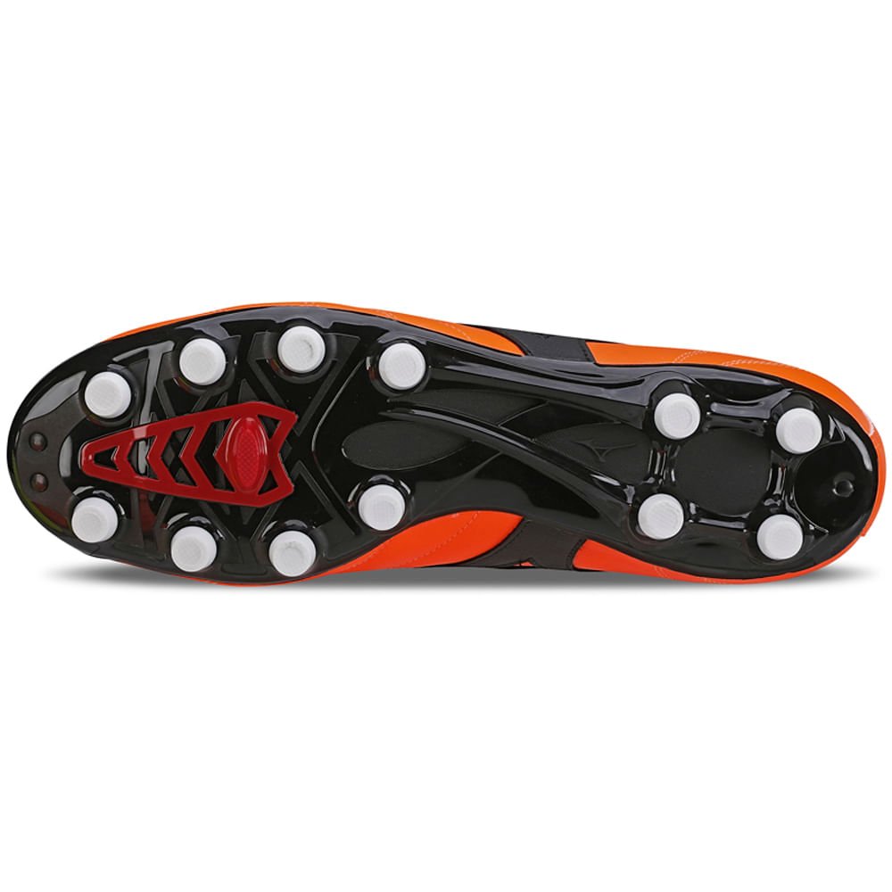 Chuteira de Campo Masculina Mizuno Morelia Classic MD Laranja/Preto 2