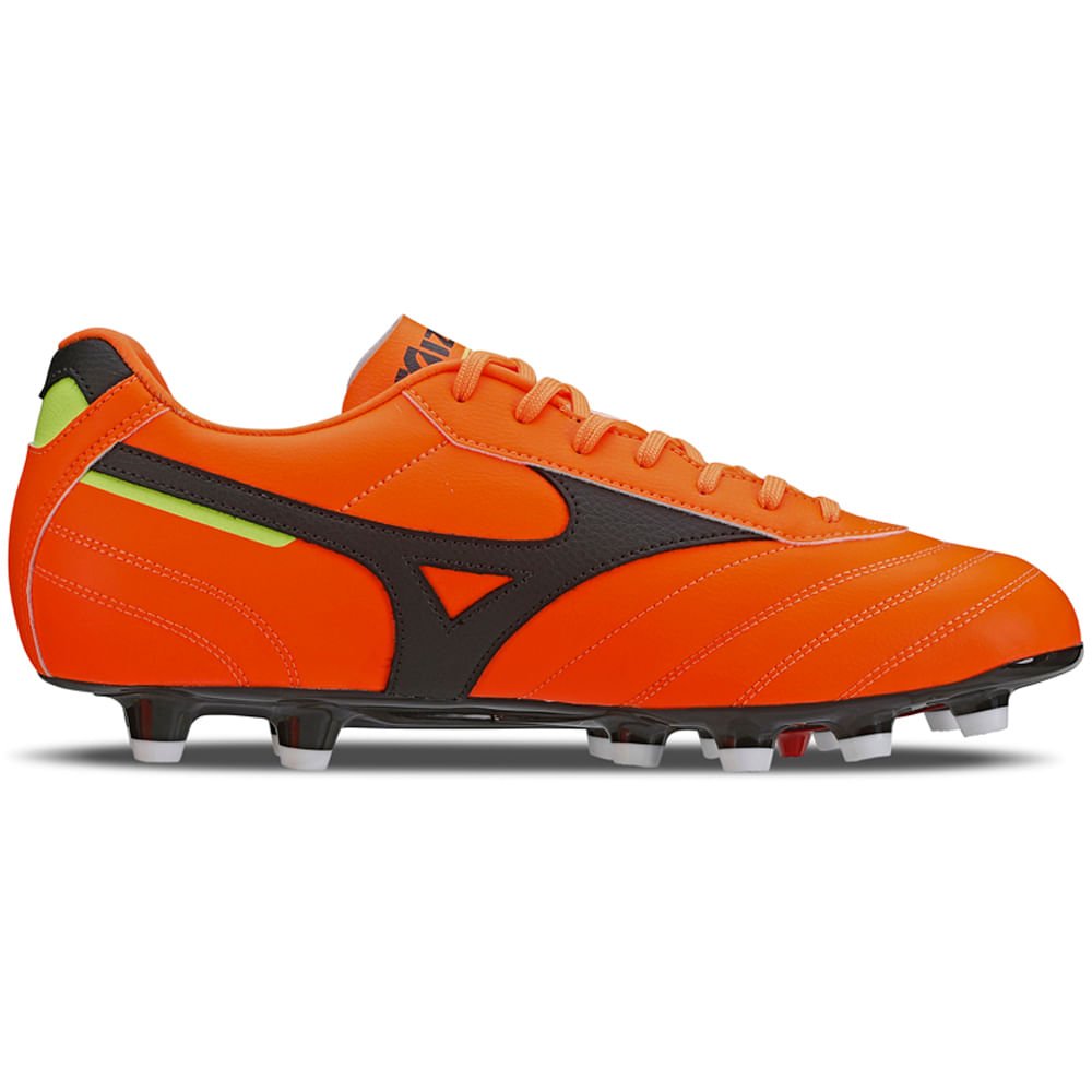 Chuteira de Campo Masculina Mizuno Morelia Classic MD Laranja/Preto 5