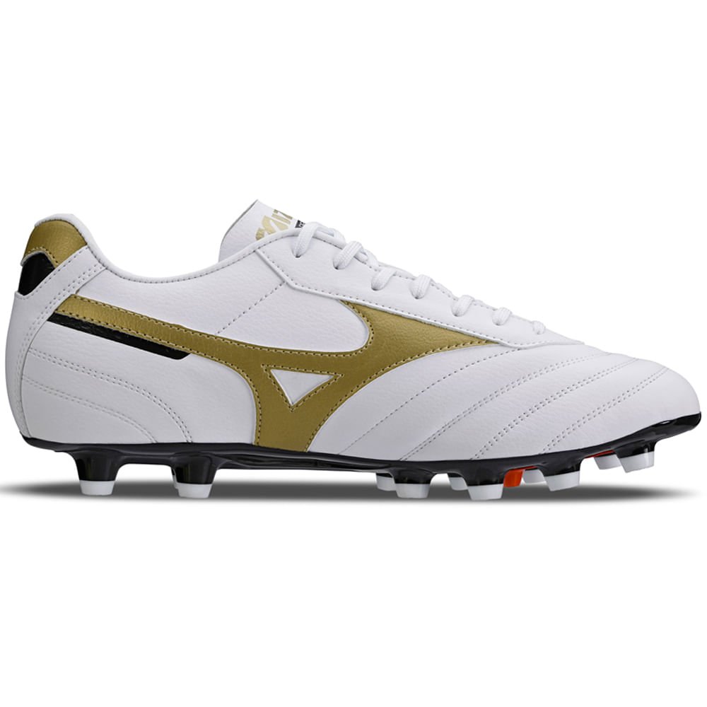 Chuteira de Campo Masculina Mizuno Morelia Classic MD Branco/Verde 5
