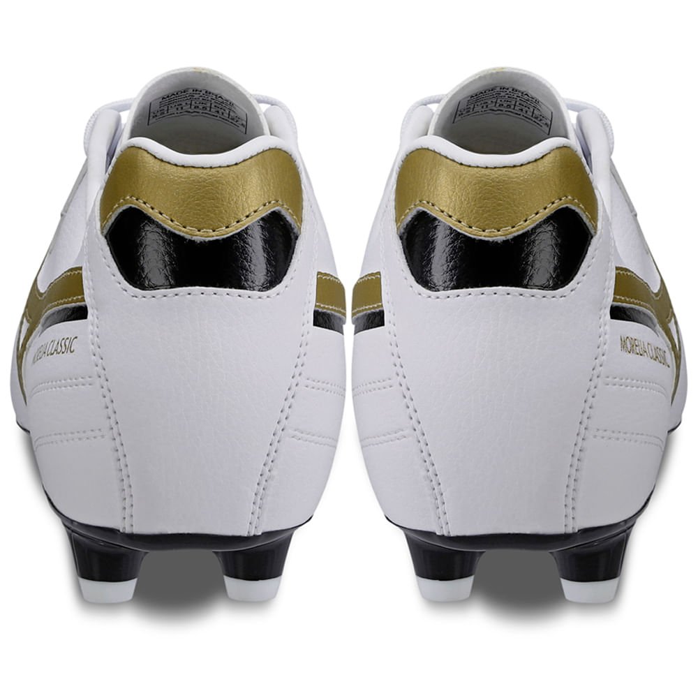 Chuteira de Campo Masculina Mizuno Morelia Classic MD Branco/Verde 3