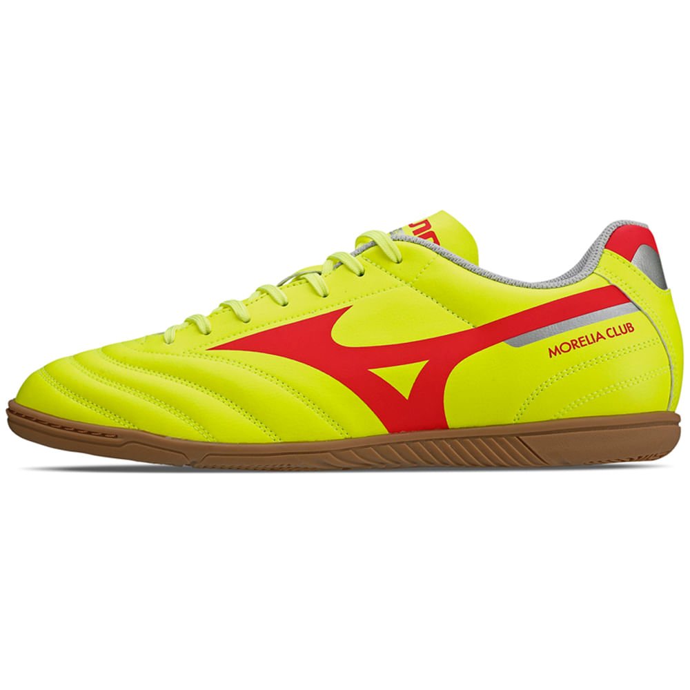 Chuteira Futsal Masculina Mizuno Morelia Club IN Amarelo/Vermelho 3