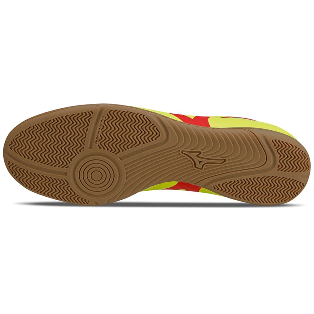 Chuteira Futsal Masculina Mizuno Morelia Club IN Amarelo/Vermelho 4