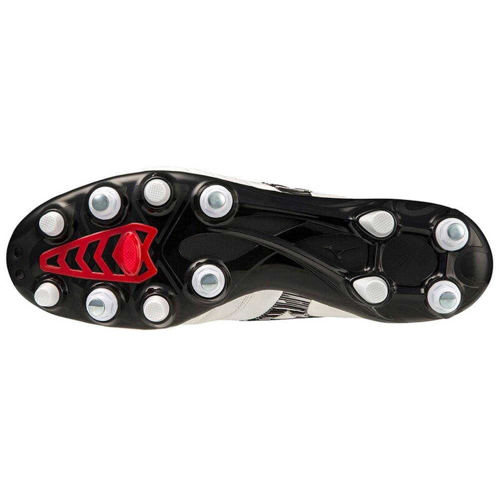 Chuteira de Campo Masculina Mizuno Morelia Neo IV Japan Mix Branco/Preto/Vermelho 2