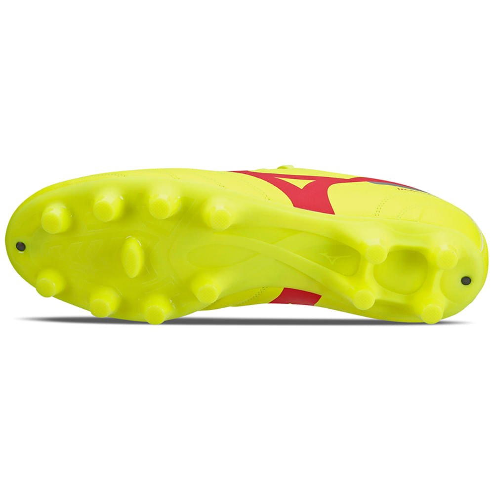 Chuteira de Campo Masculina Mizuno Morelia Club MD Amarelo/Vermelho 2