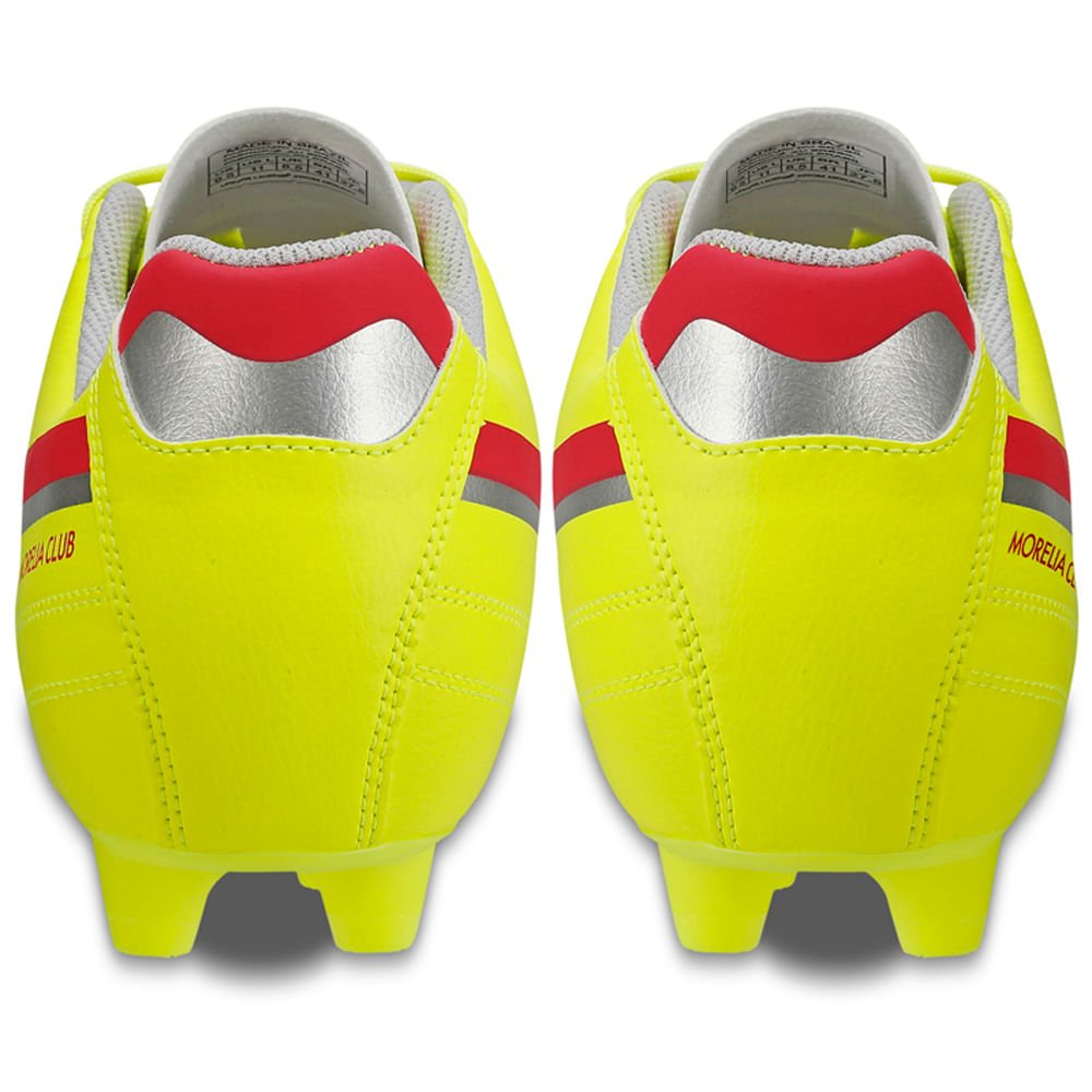 Chuteira de Campo Masculina Mizuno Morelia Club MD Amarelo/Vermelho 3