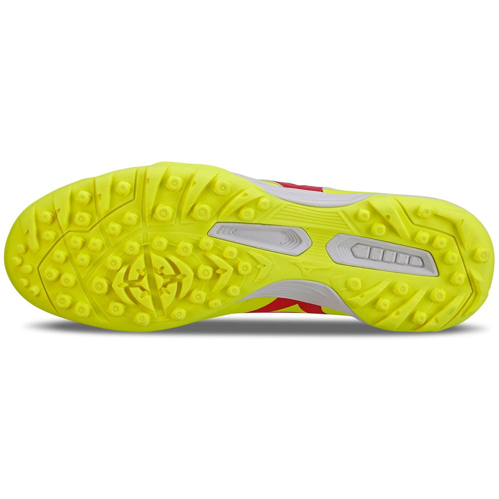 Chuteira Society Masculina Mizuno Morelia Classic AS Amarelo/Vermelho 2