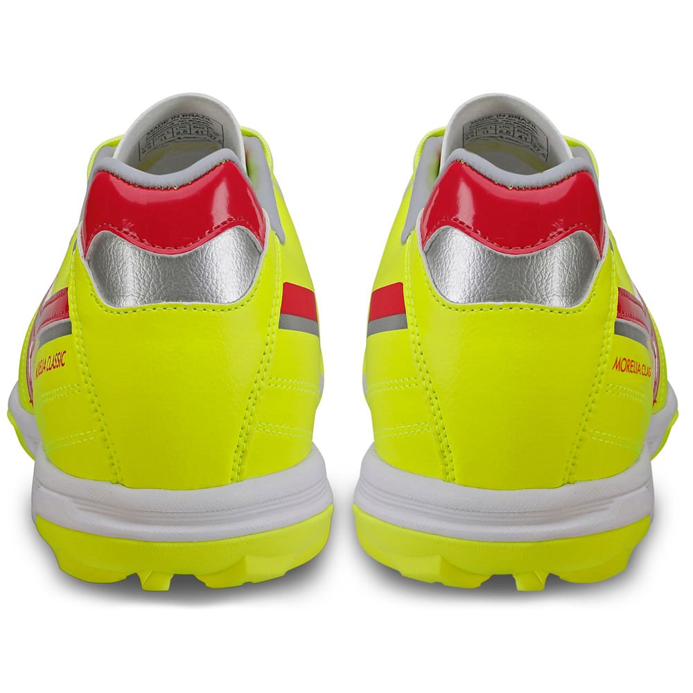 Chuteira Society Masculina Mizuno Morelia Classic AS Amarelo/Vermelho 5
