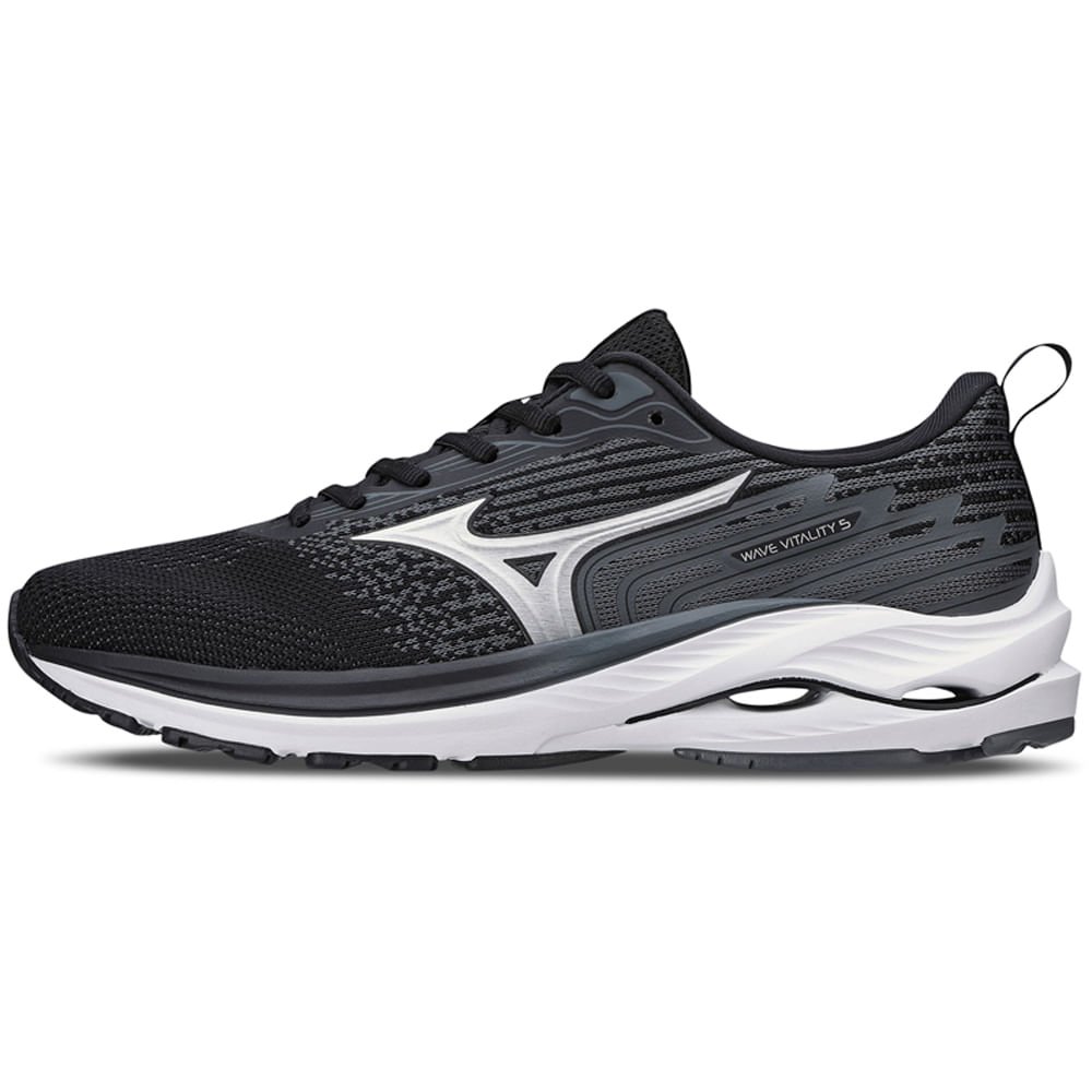 Tênis de Corrida Masculino Mizuno Wave Vitality 5 Preto/Cinza 1