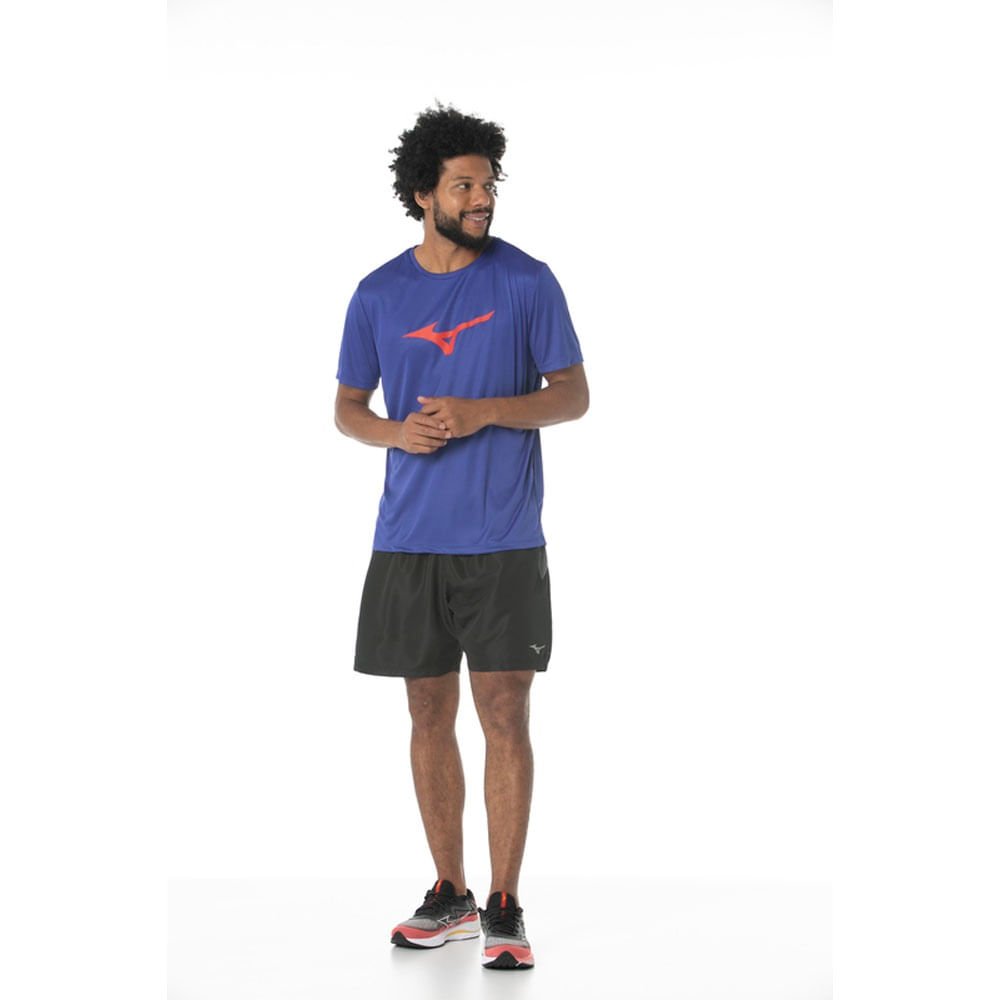 Camiseta de Treino Masculina Mizuno Run Spark Azul 4