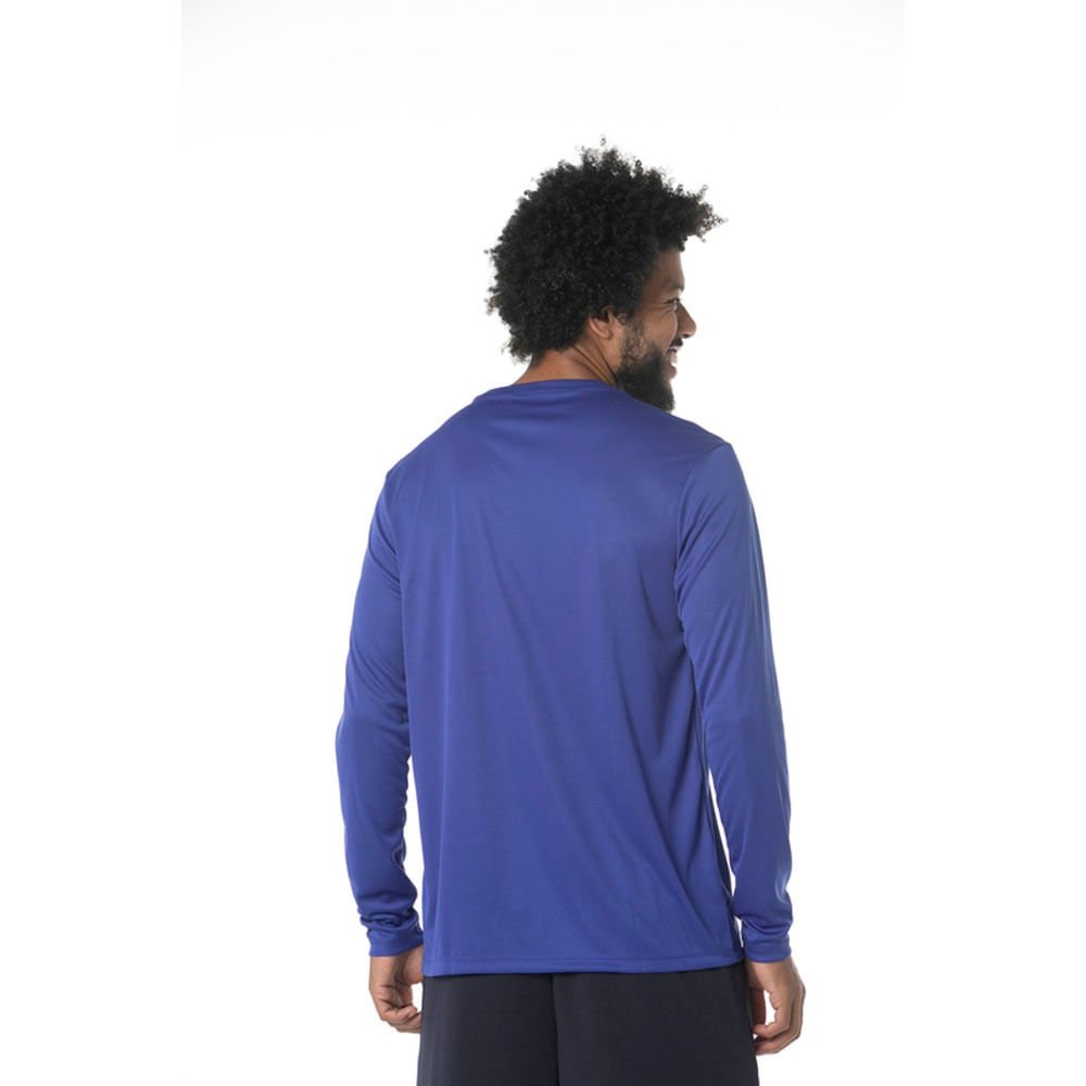 Camiseta Manga Longa de Treino Masculina Mizuno Energy Azul 2