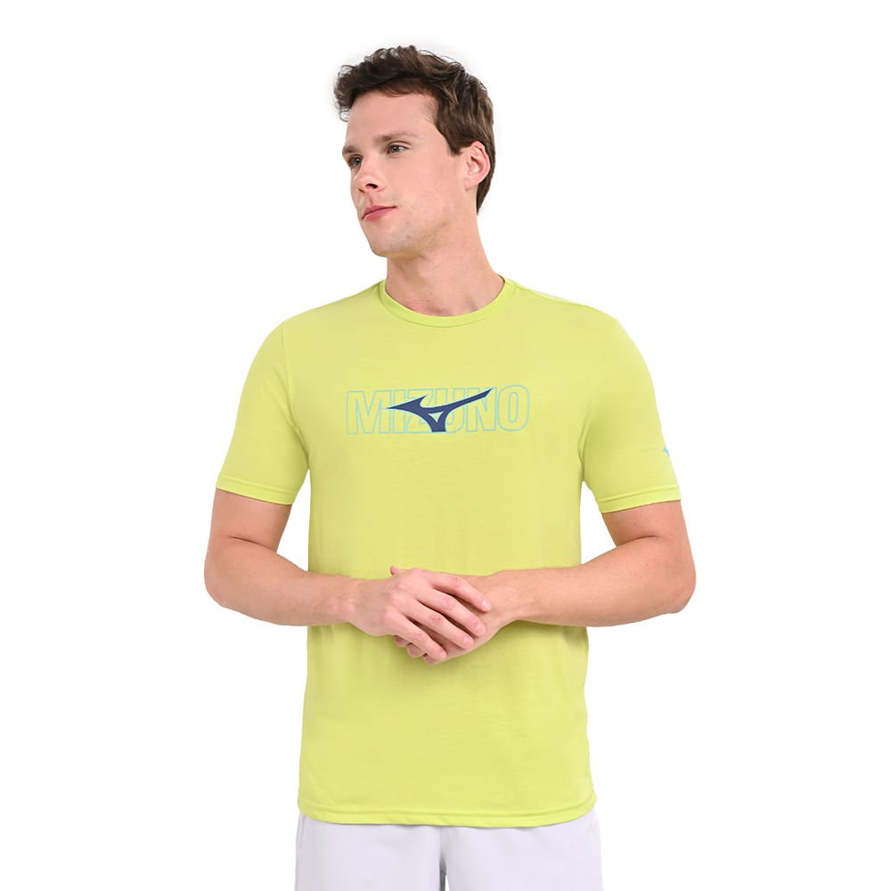 Camiseta Casual Masculina Mizuno Graphic 2 Amarelo 2