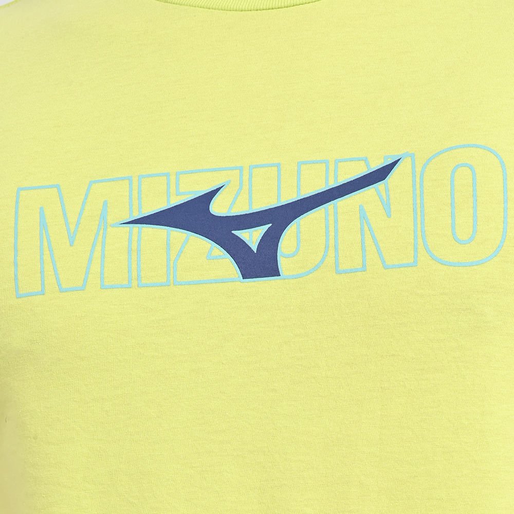 Camiseta Casual Masculina Mizuno Graphic 2 Amarelo 6