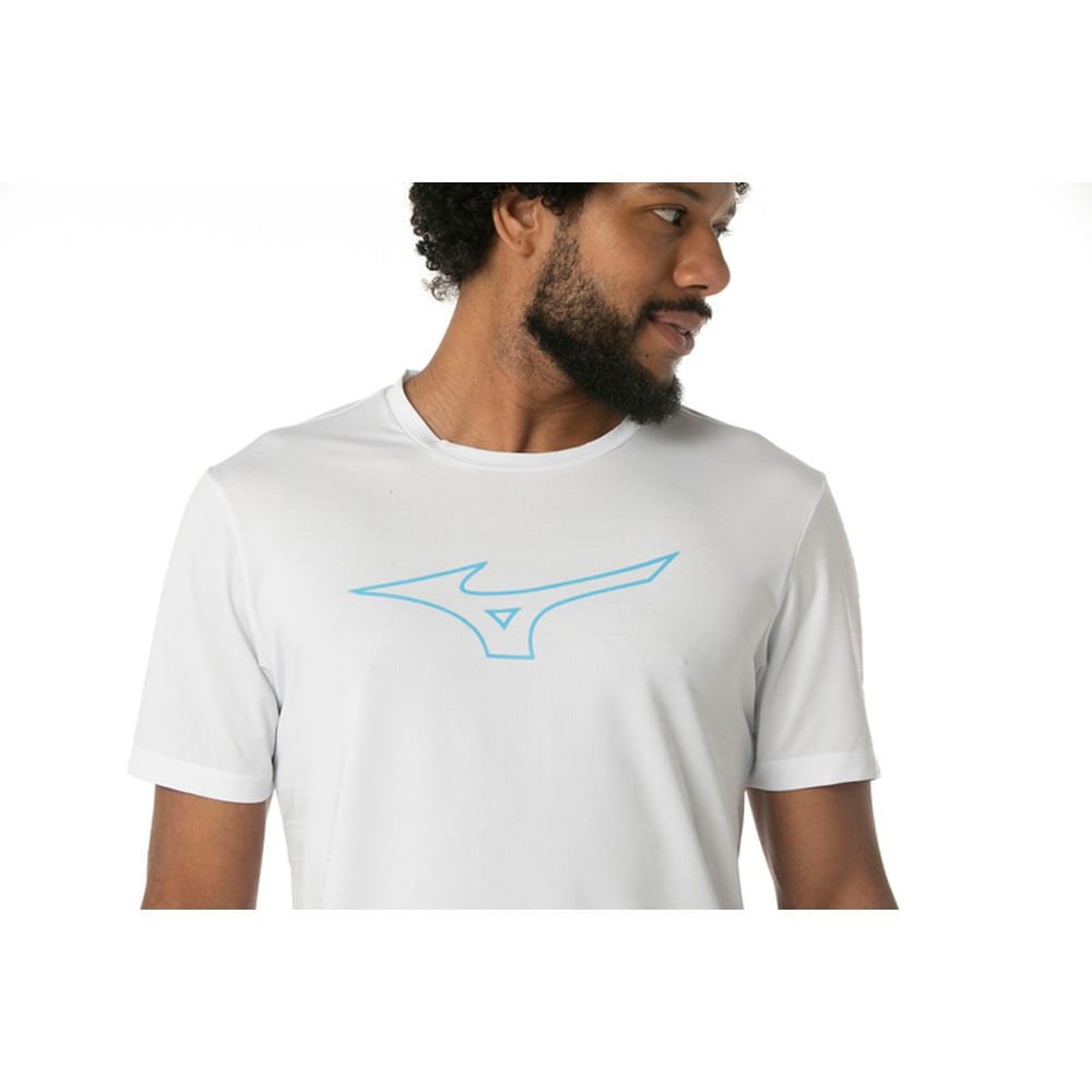 Camiseta de Treino Masculina Mizuno Focus Stamp Branco 3