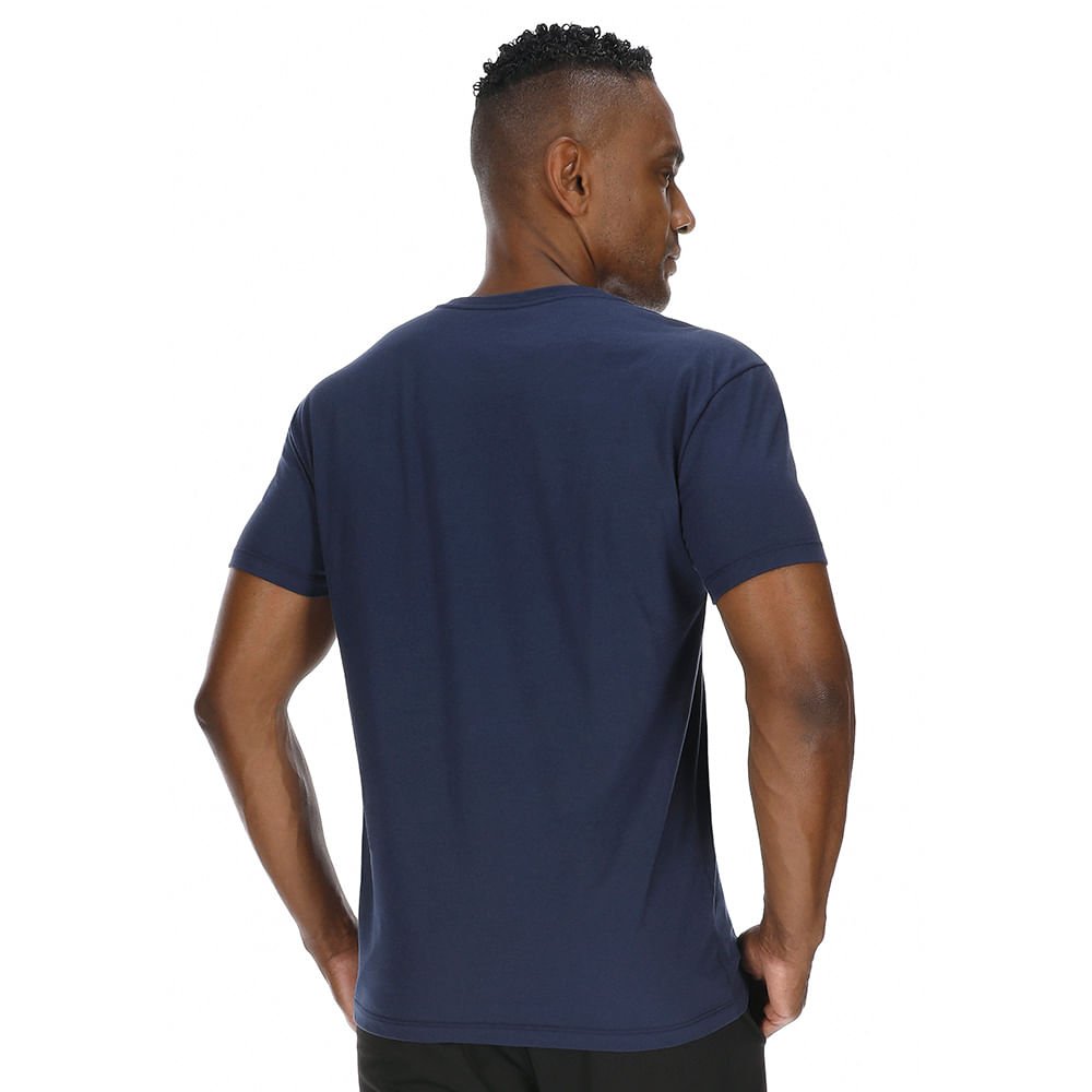 Camiseta Casual Masculina Mizuno Big Logo Azul 3