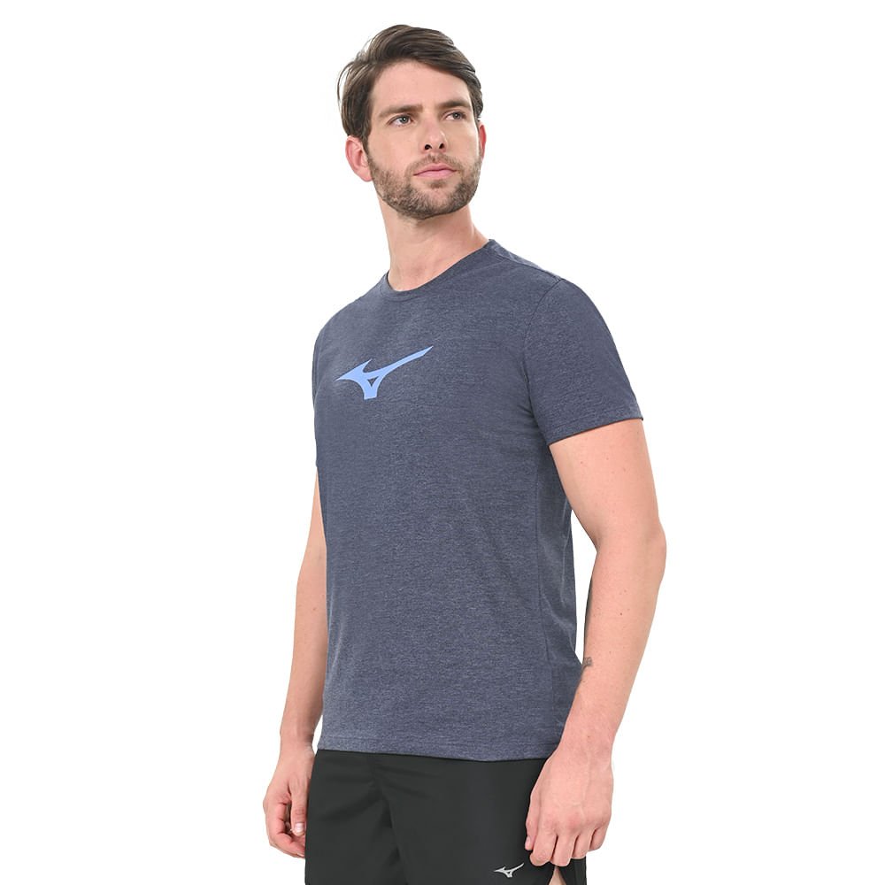 Camiseta Casual Masculina Mizuno LifeStyle Cinza 2