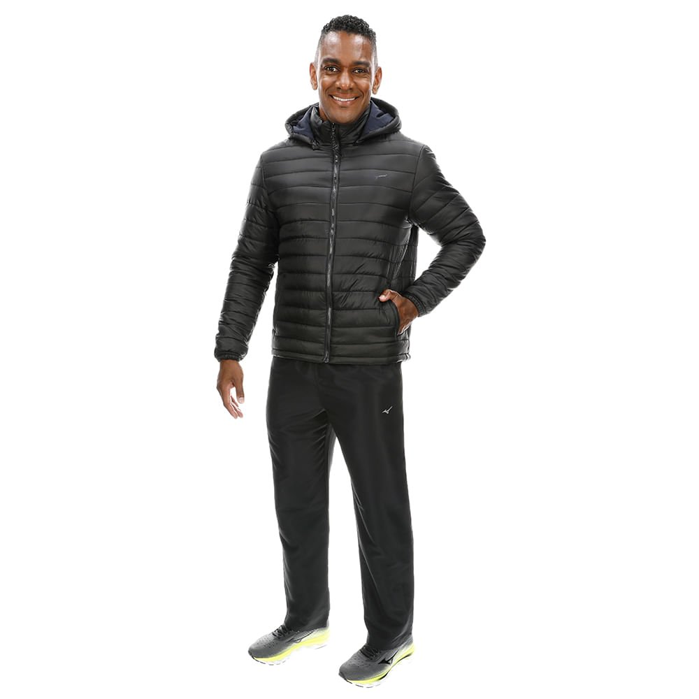 Jaqueta de Treino Masculina Mizuno Puff Preto 3