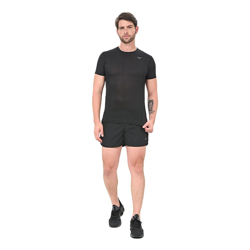 Camiseta de Treino Masculina Mizuno DryAeroFlow Preto 4