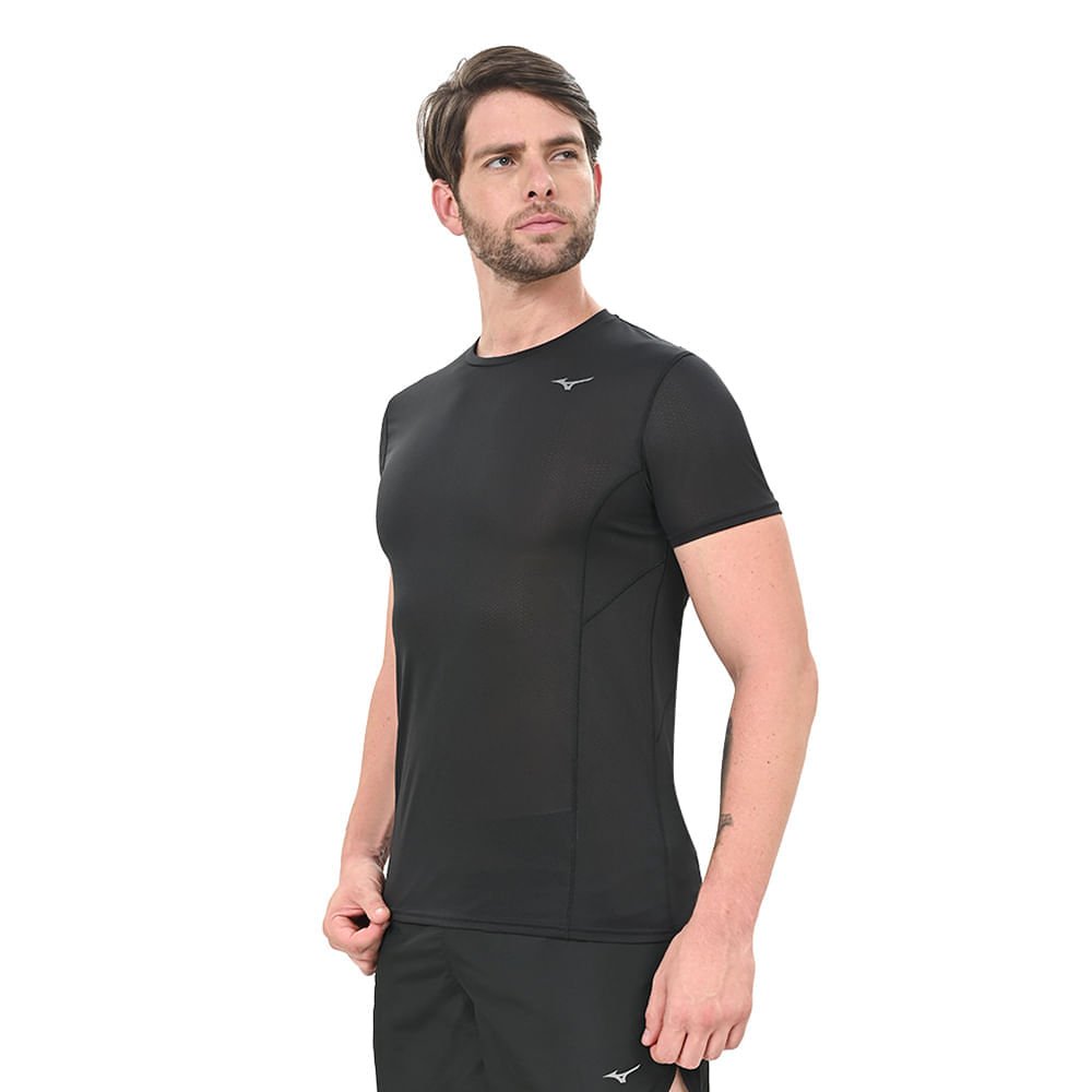 Camiseta de Treino Masculina Mizuno DryAeroFlow Preto 2