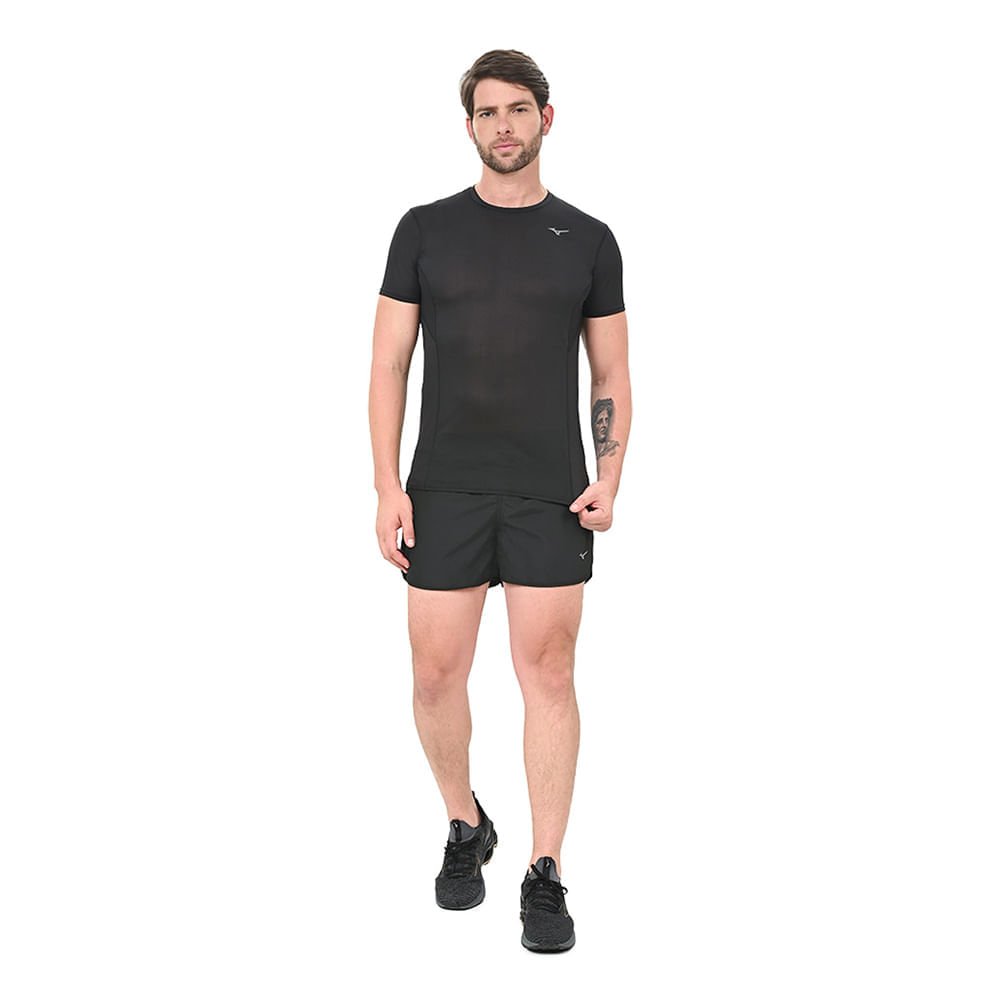 Camiseta de Treino Masculina Mizuno DryAeroFlow Preto 4