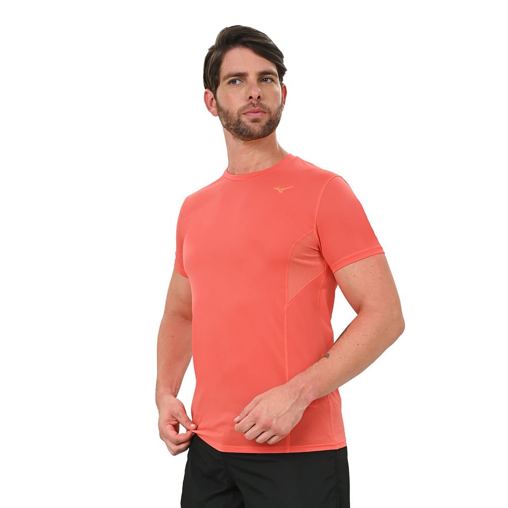 Camiseta de Corrida Masculina Mizuno Dryeaeroflow Laranja 2