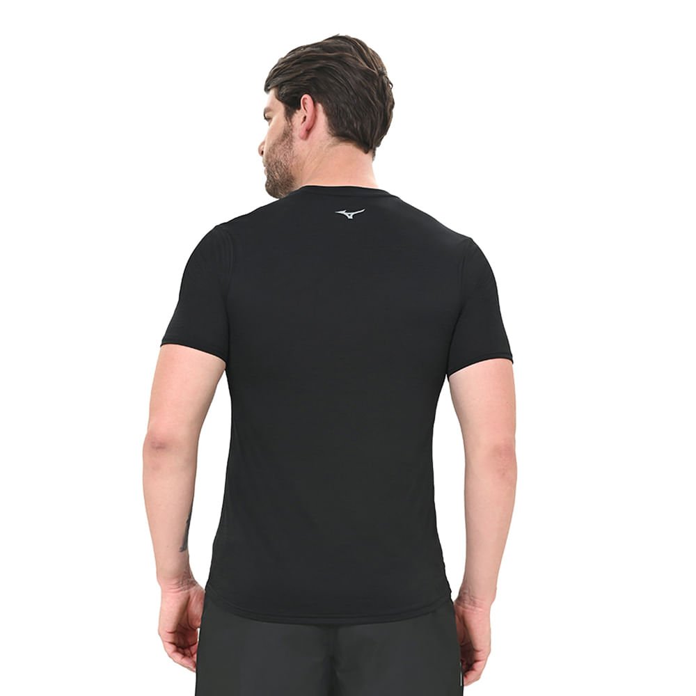 Camiseta de Corrida Masculina Mizuno Core Preto 3
