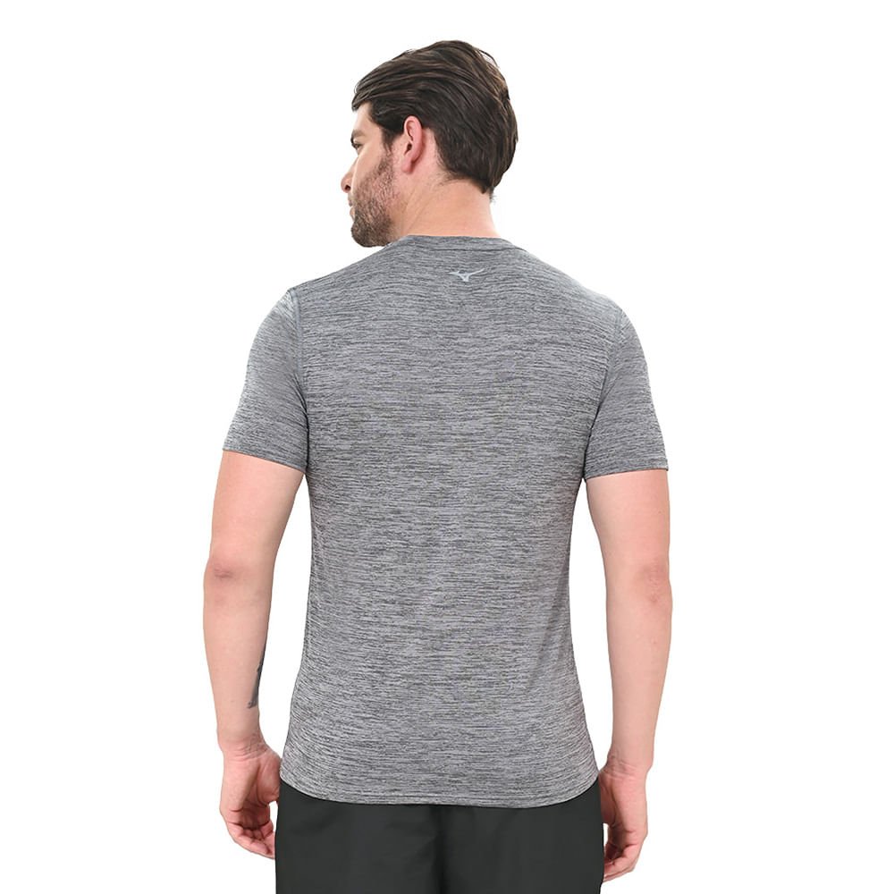 Camiseta de Corrida Masculina Mizuno Impulse Core Cinza 3