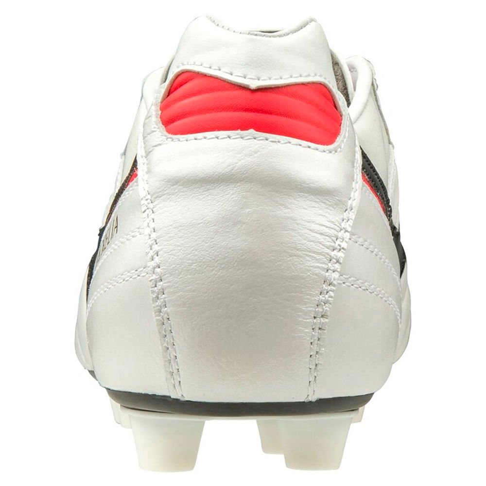 Chuteira de Campo Masculina Mizuno Morelia II Japan MD Branco/Preto/Vermelho 4