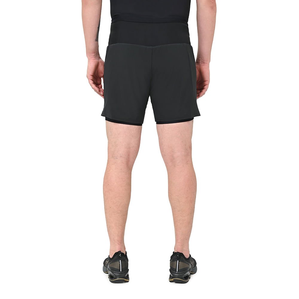 Shorts de Corrida Masculino Mizuno Multi Pocket 2 em 1 Preto 4