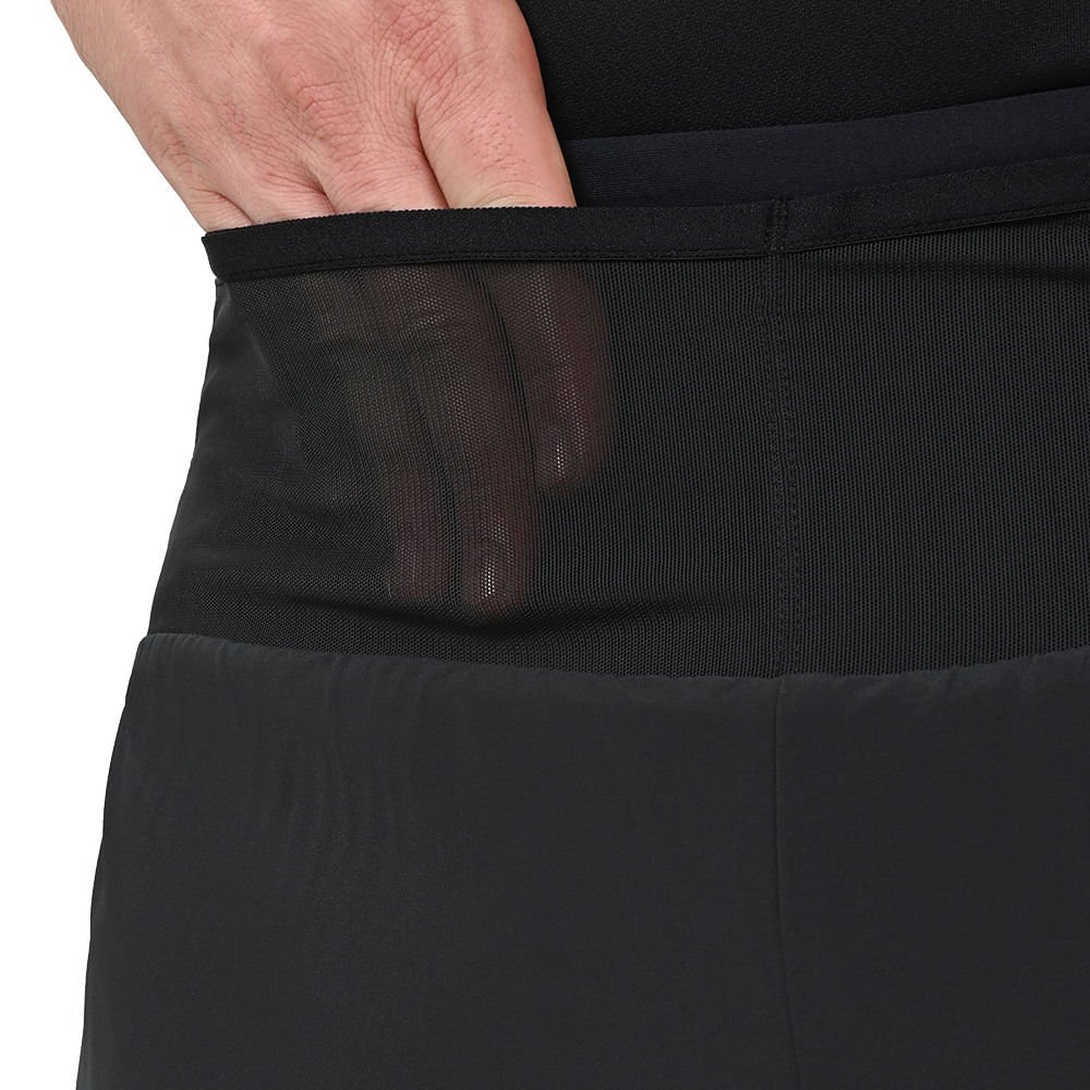 Shorts de Corrida Masculino Mizuno Multi Pocket 2 em 1 Preto 6