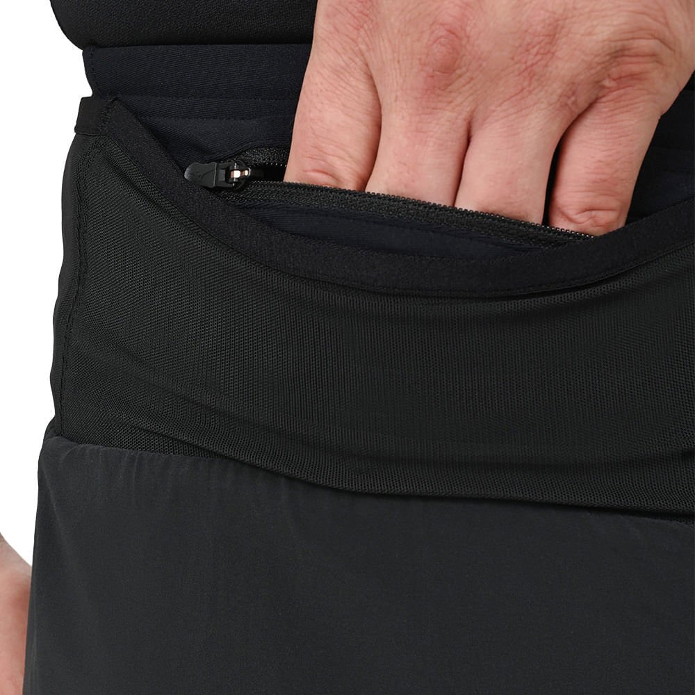 Shorts de Corrida Masculino Mizuno Multi Pocket 2 em 1 Preto 7