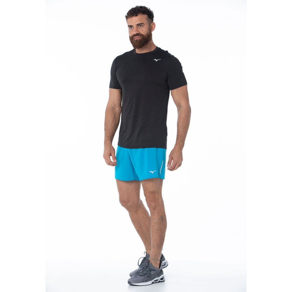 Camiseta de Corrida Masculina Mizuno Impulse Core Preto 4