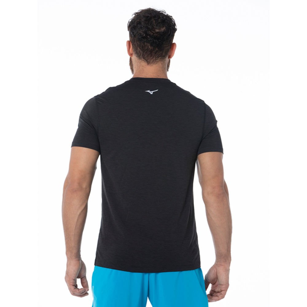 Camiseta de Corrida Masculina Mizuno Impulse Core Preto 2