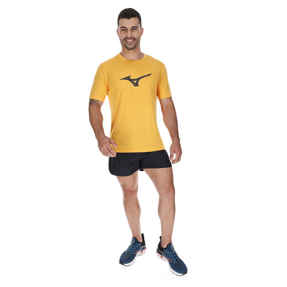 Camiseta de Treino Masculina Mizuno Run Spark Amarelo 2