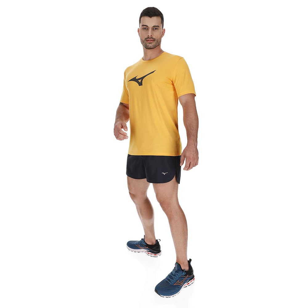 Camiseta de Treino Masculina Mizuno Run Spark Amarelo 3