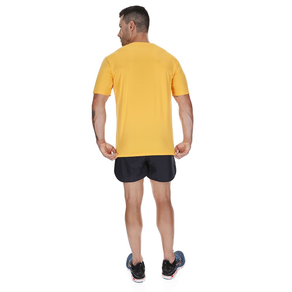 Camiseta de Treino Masculina Mizuno Run Spark Amarelo 4