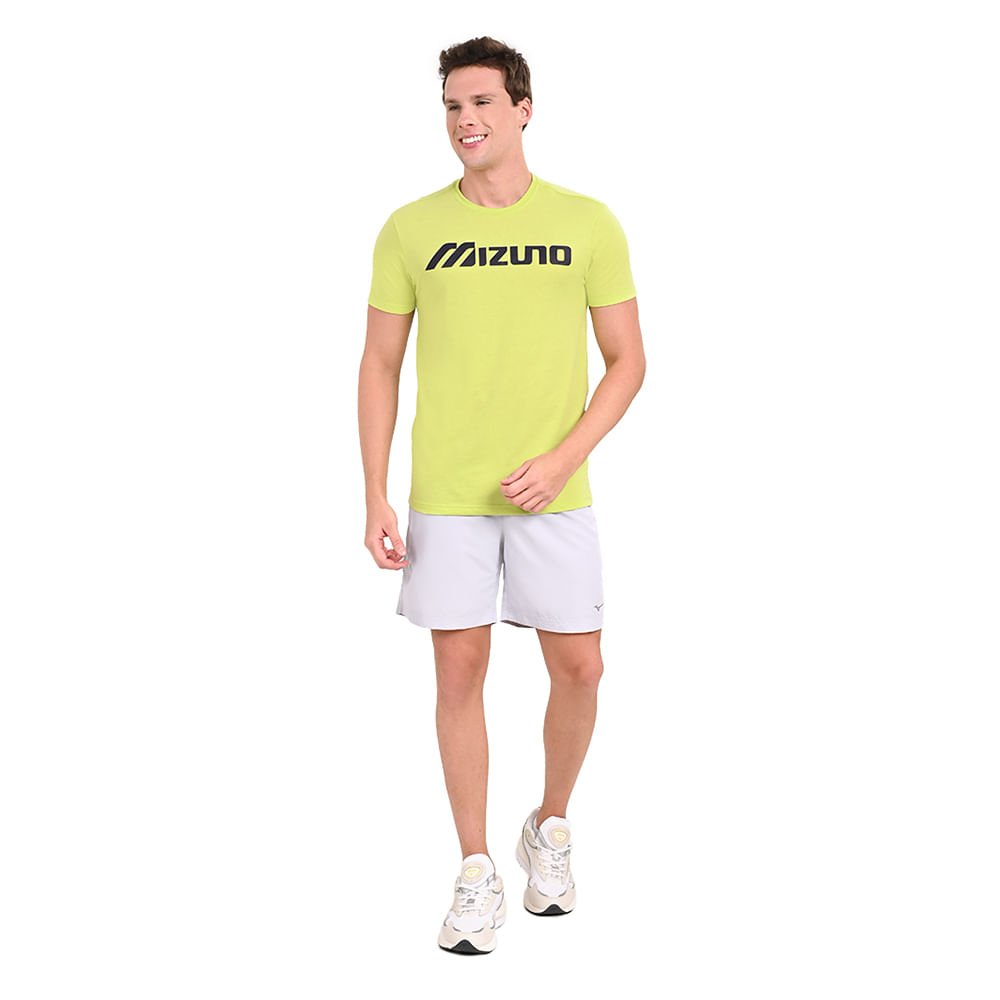 Camiseta Casual Masculina Mizuno Big Logo Verde 3