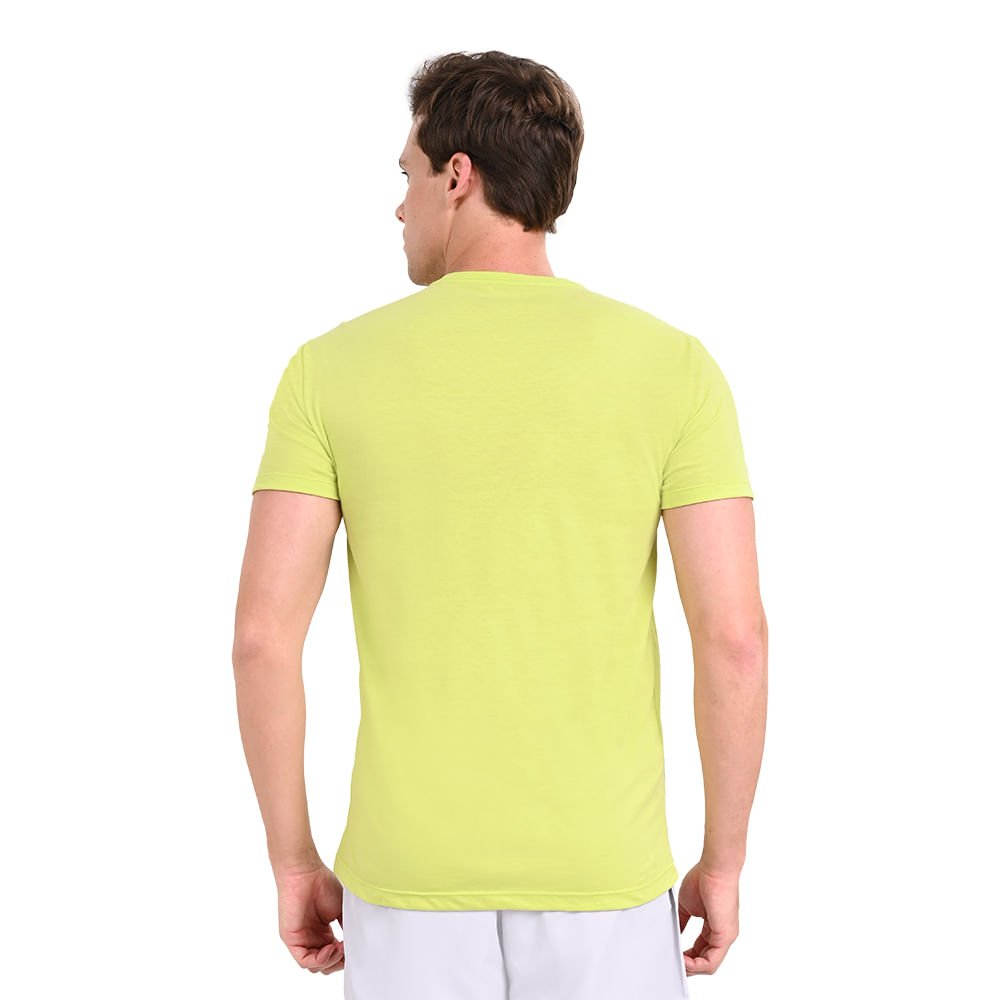 Camiseta Casual Masculina Mizuno Big Logo Verde 4