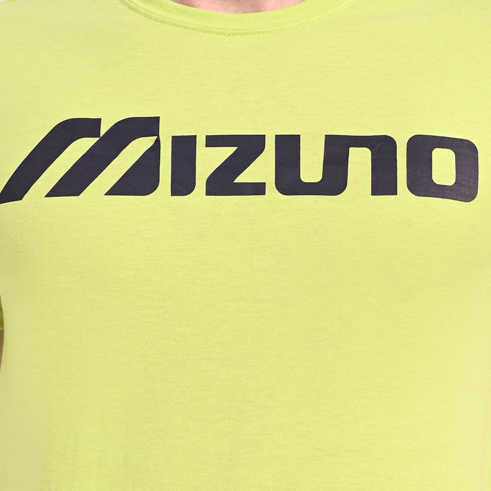 Camiseta Casual Masculina Mizuno Big Logo Verde 5