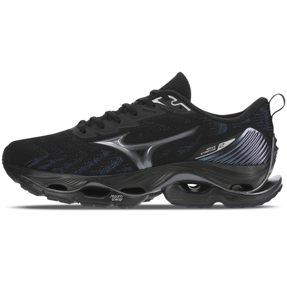 Tênis de Corrida Masculino Mizuno Wave Stratos 2 Preto 1