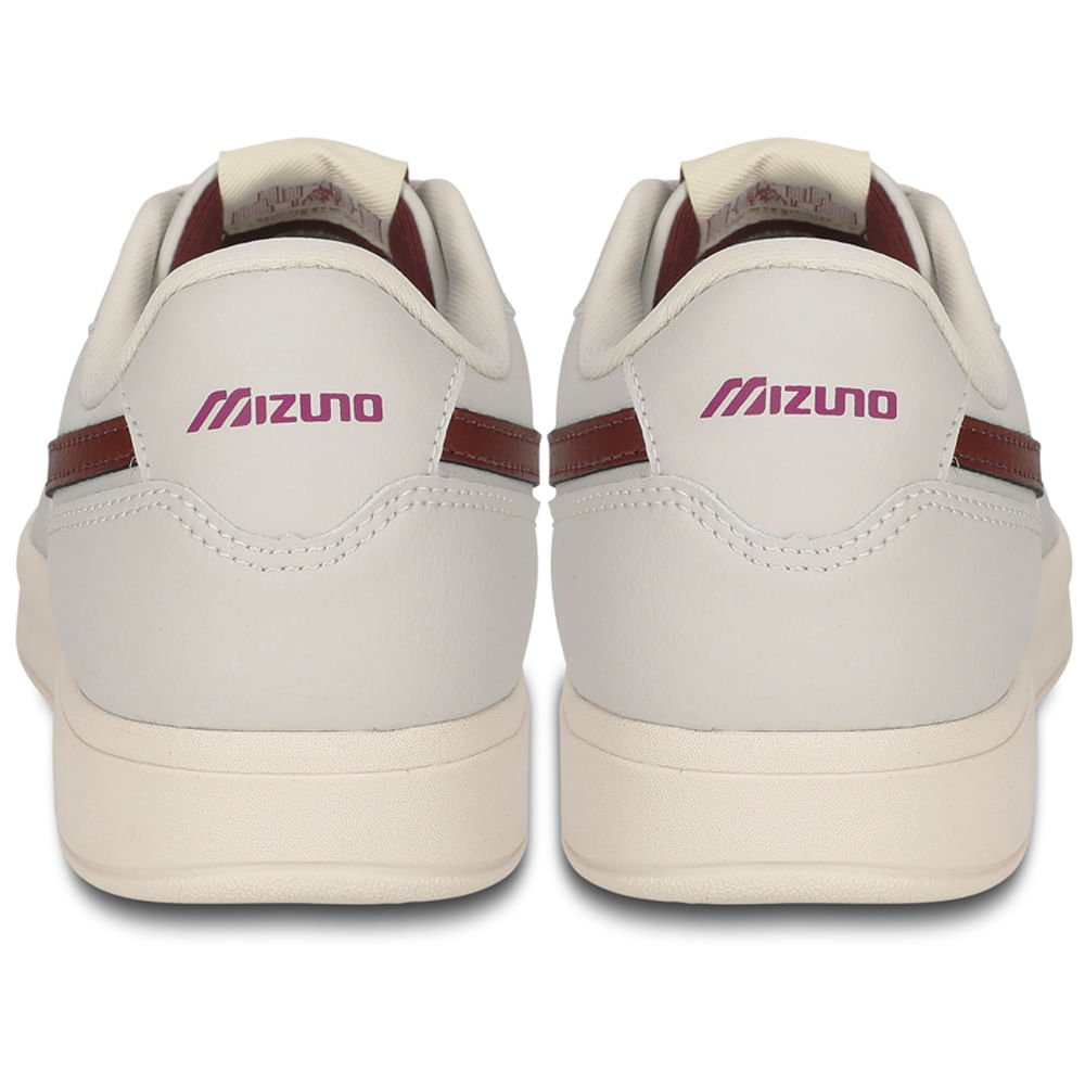Tênis Casual Feminino Mizuno Street Wind Branco/Vinho 3