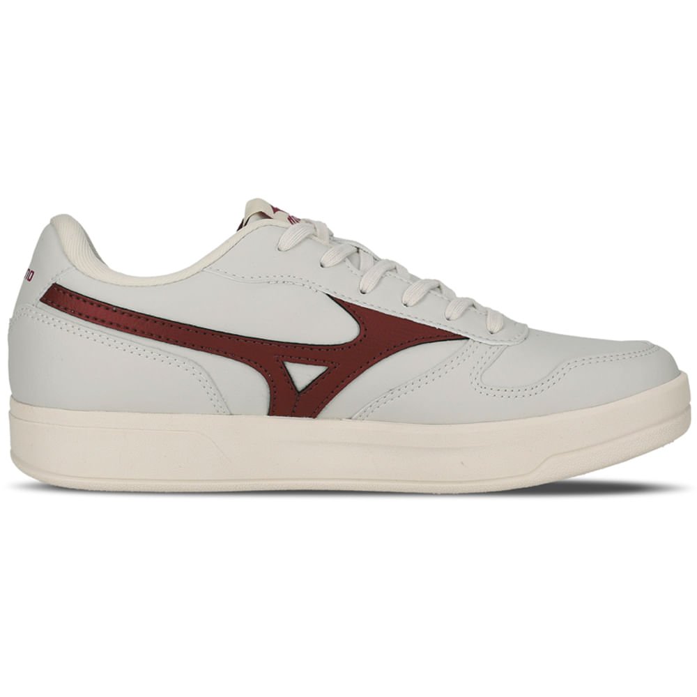 Tênis Casual Feminino Mizuno Street Wind Branco/Vinho 4