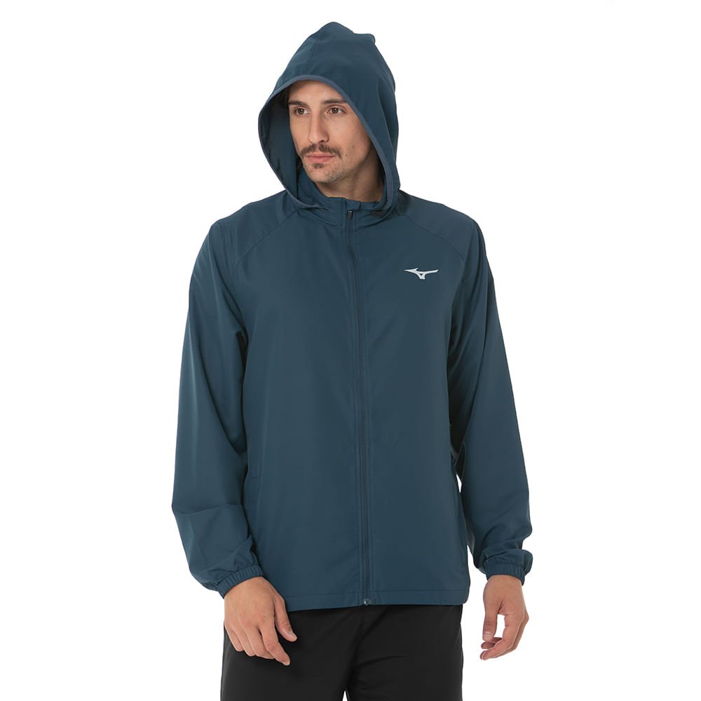 Jaqueta de Corrida Mizuno Masculina Focus Azul 2