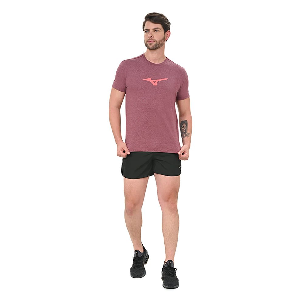 Camiseta Casual Masculina Mizuno LifeStyle Vermelho 3