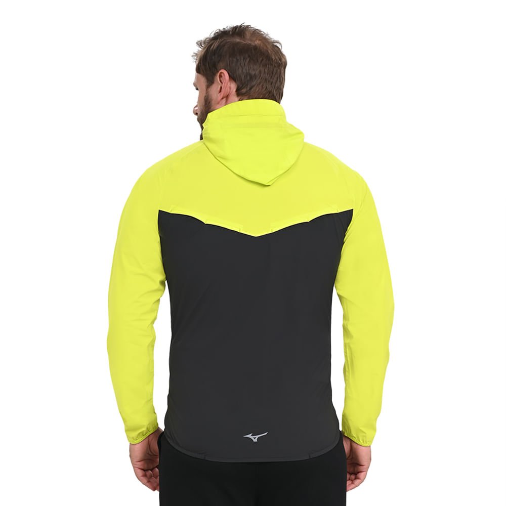 Jaqueta de Corrida Unissex Mizuno Waterproof 20K ER Verde/Preto 3