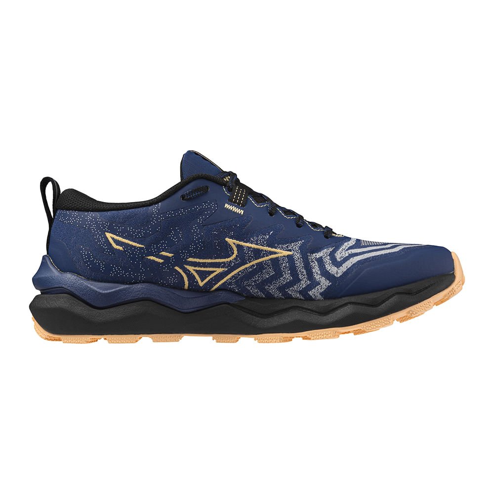 Tênis de Trilha Feminino Mizuno Wave Daichi 8 Azul/Laranja 4
