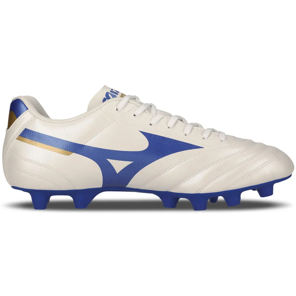 Chuteira de Campo Masculina Mizuno Morelia Club MD Branco/Azul 5