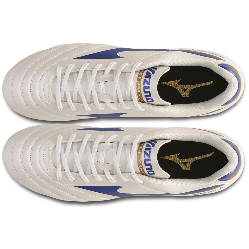 Chuteira de Campo Masculina Mizuno Morelia Club MD Branco 3